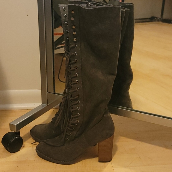 A New Day Grey lace boots - Picture 2 of 6